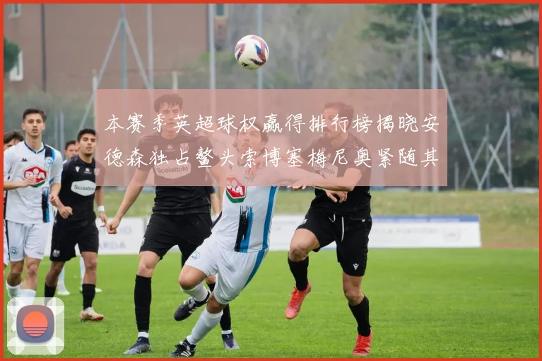 本赛季英超球权赢得排行榜揭晓安德森独占鳌头索博塞梅尼奥紧随其后